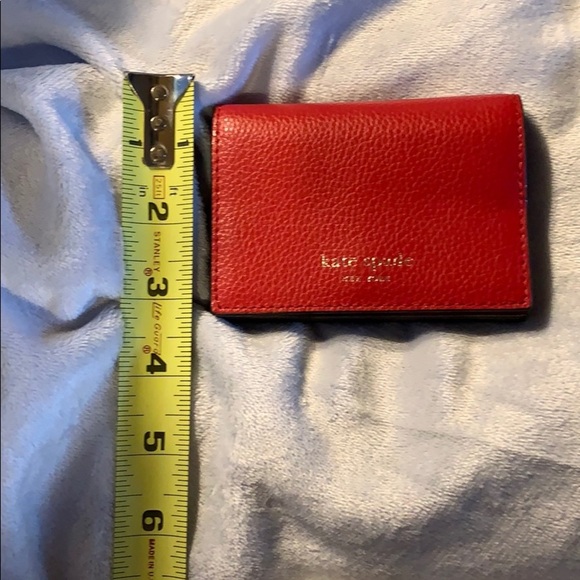 COPY - Kate Spade Leather Card Holder Vibrant Red - Picture 6 of 9